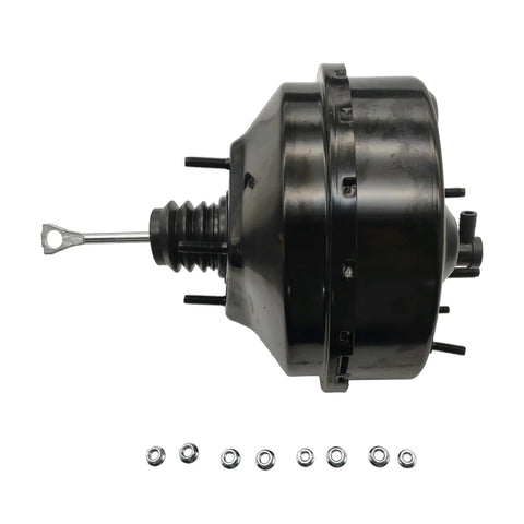 Heavy Duty Vacuum Power Brake Booster For Chevy Silverado 1500 And Cadillac Escalade showing side view with mounting hardware