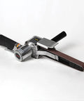 Handheld Pneumatic Belt Sander With Slick Rubber Grip And Quick Release Tensioner, 20x520 mm belt, made for rapid sanding of wood, metal, stone.