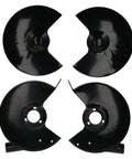 Black High Speed Steel Grinder Wheel Guard Heavy Duty Protective Cover Set For Grinding Machines, displayed in four black components
