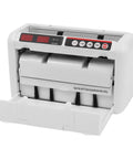 Portable Battery Powered Bill Counter With UV And MG Detection, 800 Bills Per Minute, Rechargeable Money Counter, white unit