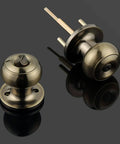 Privacy Door Knob Lock Set For Interior Bedroom And Bathroom Doors Keyless Turn Button Privacy Round Ball Handle In Antique Brass