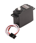 Buttery Smooth Standard RC Servo Motor With Next Level Response And Whisper Quiet Operation Delivering Beastly Torque For Drop In Steering Upgrades That Run Cool And Crush Every Track Session Like A Pro, showing detailed side view and connected wires.