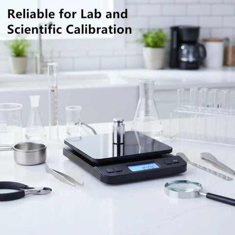 5Pc Calibration Weights Set 1g 2g 5g 10g 20g Premium Chrome Steel for Digital Scale Balance Jewelry Kitchen Craft Precision Calibration Weight Set For Accurate Measurements on digital scale in lab setting