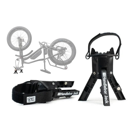 Handlebar Jack Portable Repair Stand V3 for Ebikes with Complete Gear Bundle including repair stand and reflective stickers