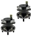 Rear Wheel Bearing and Hub Assembly Set for Ford Escape 2013-2019, C-Max 2013-2018, Lincoln MKC 2015-2019, FWD, 5-Lug, ABS Included, Two-Piece Replacement, Set of 2, shown in a side view.
