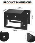 8 Pack Firewood Log Storage Rack Bracket Adjustable Beefy Heavy Duty Powder Coated Steel Holder dimensions illustration