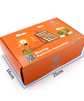 Adeept branded Mecanum Wheels Robot Car Kit packaging box with dimensions 25cm x 16cm x 8cm, highlighting the innovative design.