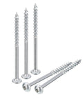 Pocket Hole Screws 8x2-1/2 Inch Self Tapping Wood Screws Square Drive, 100 Pcs, Off White Finish, These Bad Boy Fasteners For Quick Woodworking Projects, Cabinets And Decks, Easy To Drive