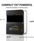 Portable Golf Launch Monitor With Real Time Feedback And Photometric Tech for Ball Speed Carry with dimensions and weight shown