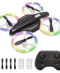 Kids RC Drone With Altitude Hold Headless Mode Propeller Guards LED Lights And 3 Speed Modes Easy One Key Takeoff And Landing Dope Gift For Boys And Girls with remote and accessories