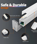 Hexagon LED Garage Lights With 3 Level Dimming For Ceiling Or Wall Mount Plug And Play Hex Lights showing internal components and design features.