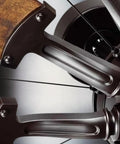 Smooth Operator Tuscan Ceiling Fan with a slick architectural bronze finish and wood detailing for cozy living spaces.