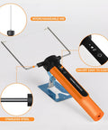 Rongter Hot Wire Foam Cutter Kit For Styrofoam Modeling With Storage Case featuring orange cutting tool with interchangeable nib.