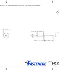 Technical drawing of Large Flange Stainless Steel Blind Rivets 3 Sixteenths By One Half Inch Open End 6 To 8 Grip Range 25 Pack