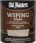 Heavy Bodied Weathered Wood Wiping Stain Quart Tintable Finish For Tough Pine Poplar And Maple Woods in a metal canister.