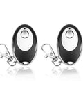 Pair of replacement garage door remote keychains for Four Pack Yellow Learn Button Garage Door Remote Keychain Replacements.