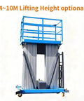 Heavy Duty Workhorse 45 Ft Twin Mast Aluminum Electric Aerial Work Platform Table With 440 Lb Capacity, showcasing hydraulic lift with optional 4~10M height.