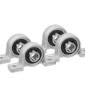 KP08 8mm Bore Zinc Alloy Pillow Block Bearing Flange Base Self Aligning Insert Bearing With Inner Ball Mount 4 Piece Rustproof Durable