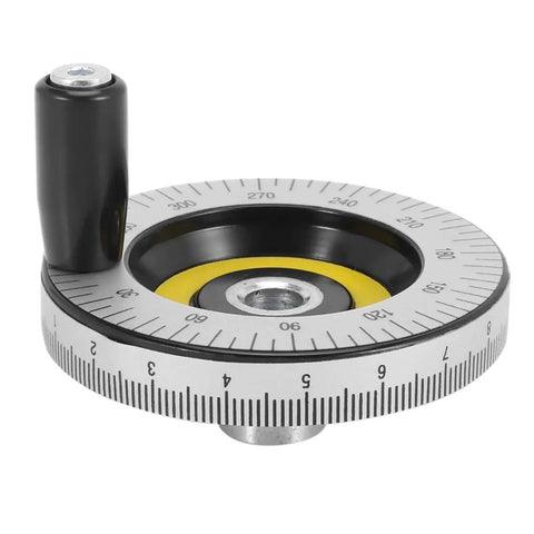 Solid 80mm Hand Wheel With Scale Pro Grade Bakelite Machine Handle Calibrated Handwheel for Precision Machinery close-up