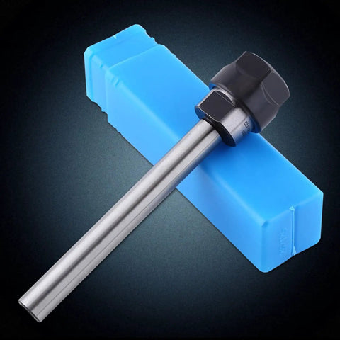 Solid CNC Collet Chuck Holder With 12mm Straight Shank For Deep Milling And Lathe Work offering high rigidity clamping.