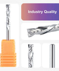 SpeTool 5-piece carbide compression router bit set with 1/8 in shank for CNC wood carving