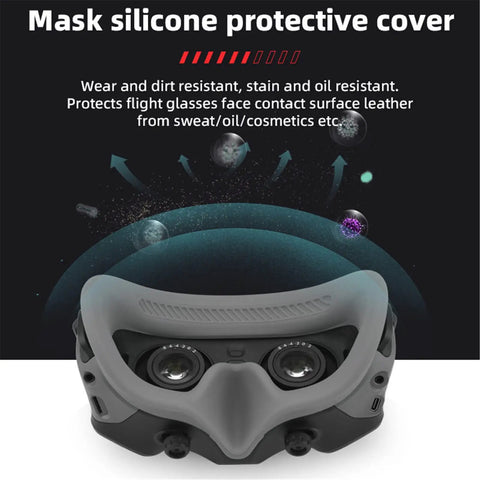Sweat Proof Silicone Eye Pad For DJI Avata Goggles 2 Flight Glasses Cover showing protective material against sweat and oil.