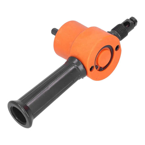 Beefy Pro Grade Double Head Nibbler 360 Degree Adjustable Heavy Duty Metal Drill Attachment with orange handle for cutting metal sheets