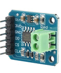 K Type Thermocouple Module With SPI Output And MAX31855 Sensor, compact circuit board, connector for data collection systems