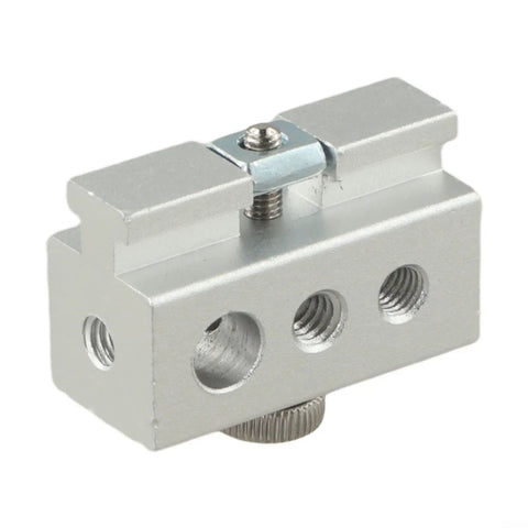 Super Slick Silver Aluminum Camping Table Clip Slider Igt Compatible Multi Hole Adapter for 6Mm 8Mm and Quarter Inch outdoor gear mounts