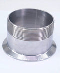3 Inch BSPT Male To Three Point Five Inch Tri Clamp Stainless Steel Pipe Fitting Connector 304 Sanitary Grade, side view