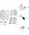 Corner Brace Kit For Picture Frames, Aluminum L Shape Metal Miter Joint Reinforcement Brackets with included hardware