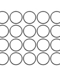 Nitrile Rubber O Rings 18x16x1 Mm Buna N Sealing Gasket Pack Of 20, 70A Hardness, arranged in a grid pattern