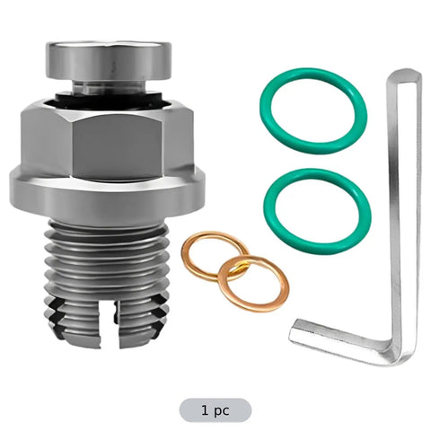 Fix Stripped Oil Pan Thread Fast With This M14 x 1.5 Self Tapping Stainless Steel Repair Kit Including Sealing O Rings Copper Washers And Hex Wrench, 1 pc