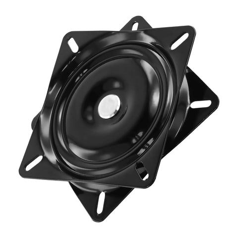 Rock Solid 6X6 Inch Swivel Plates For Bar Stools And Dining Chairs 6 Pack Black Steel Rotation Base showing smooth spin design.