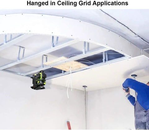 Fine-Tuning Bracket Laser Level Adapter Workhorse With Magnetic Pivoting Base used in ceiling grid installation
