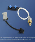 Turbo Charger Vane Position Sensor Kit For Chevy GMC Silverado Sierra 2500 3500 Duramax 6.6L Diesel LLY LBZ LMM LML 2004.5-2015 Replaces 904-235 12643471 12635324 763527-0512, brass sensor and wiring harness