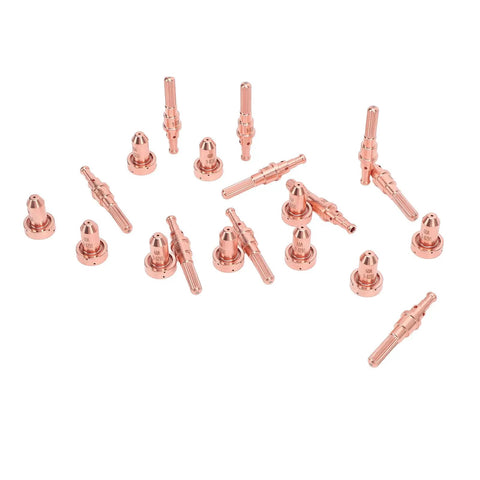 Top Quality Brass Plasma Cutting Torch Consumables Electrode And Nozzle Tips For SL60 SL100 Kit with multiple nozzle tips.