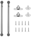 Two Pack Soft Close Lid Supports Hinges For Storage Chests And Lift Top Benches, 150N Adjustable Lid Stay Hardware set