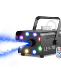 700W Fog Machine With Eight RGB LED Lights And Fourteen Colorful LED Effects For Stage Parties Halloween Christmas DJ Performances And Weddings