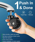Heavy Duty Rollerblade Office Chair Wheels Replacement Set Of 5, 2 Inch Rubber Casters Designed For Carpet Or Hardwood Floors, Universal Standard Stem Fit, Loaded To Carry Up To 2000 Lbs Without Skipping A Beat, Glides Smooth And Silent Daily, Easy push in installation.