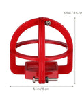 Sick Fire Sprinkler Head Guard Cover Metal Cage Protector Shell For Ceiling Mount 3.3 inch red metal guard shown from the front.