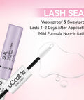 All Day Waterproof Lash Bond And Seal Eyelash Glue 10ml for DIY Extensions showing tube and applicator brush with clear liquid