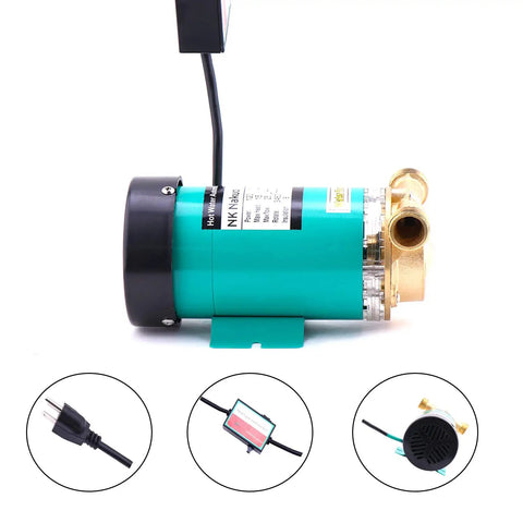 Beefed Up 120W Water High Pressure Booster Pump With 1 Inch Outlet, Auto Shower Booster Pump, Water Flow Switch, side view