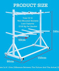 Heavy Duty Lean Pipe Material Cart Hella Tough Frame With Iron Wire Hanging Rack For Coil Storage with 16 brackets size chart