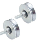 Galvanized V Groove Wheel Sliding Gate Caster Heavy Duty Rigid Roller With Double Bearing For High Load Up To 880 Lb Includes Mounting Screws