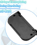 6 Pack 3 Inch Flush Ring Pull Handles Hidden Recessed Metal Black Sliding Cabinet Pulls top view, aluminum, anti-rust