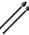 Front 6 Piece Tie Rods Kit With Boots For 2006 Through 2012 Dodge Ram 1500 5 Lug Trucks Includes Front Inner And Outer Rods And Boots Heavy Duty Suspension Replacement: two black tie rods