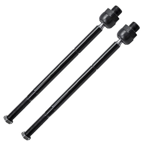 Front 6 Piece Tie Rods Kit With Boots For 2006 Through 2012 Dodge Ram 1500 5 Lug Trucks Includes Front Inner And Outer Rods And Boots Heavy Duty Suspension Replacement: two black tie rods