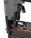 Close-up of Straight Shooting Pneumatic 3 In 1 Nailer And Stapler showing 16 gauge nail loading mechanism.