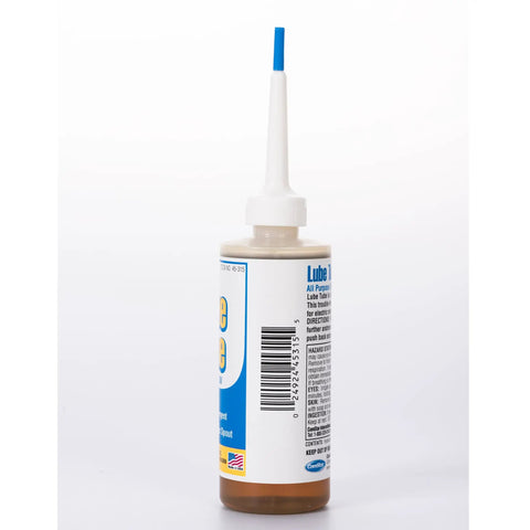 Side view of a bottle of All Purpose Lubricating Oil With Precision Telescopic Spout For Hard To Reach Spots Non Detergent Formula.